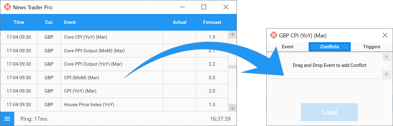 News Trader Pro Main Window